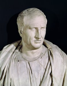 Byst av Marcus Tullius Cicero 106-43 f.Kr. marmordetalj från 168173